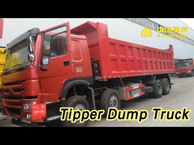 371HP Tipper Dump Truck 30CBM 60 Tons Capacity With HVVA Cylinder