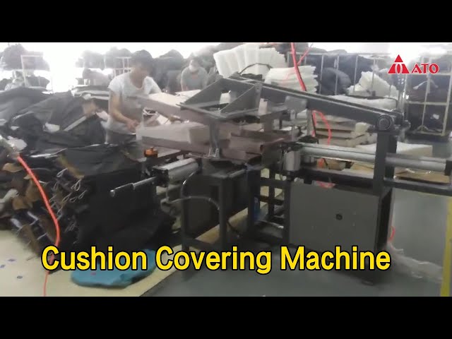 Semi Automatic Cushion Covering Machine Filling Air Pressure For Sofa