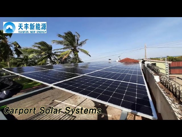 Q235B Carport Solar Systems PV Mounting Easy Installation Customized