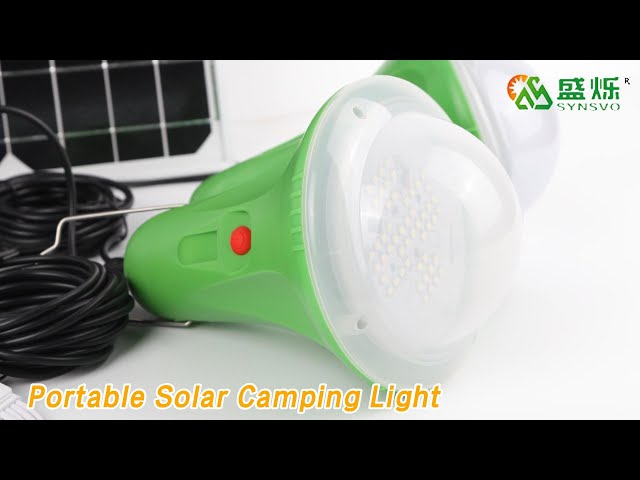LED Portable Solar Camping Light Phone Charging Brightness Adjustable USB