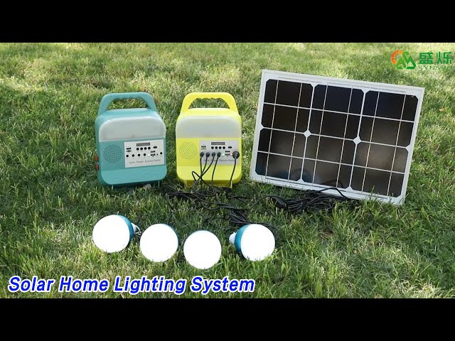 Mini Solar Home Lighting System Mp3 Aluminium Alloy Portable For Outdoor