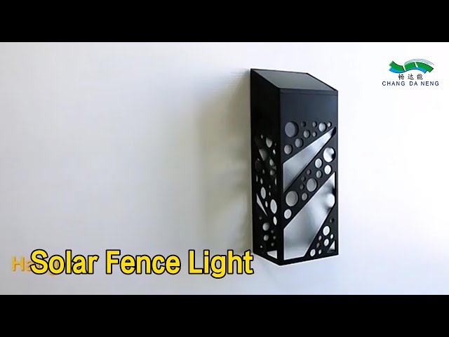 Garden Solar Fence Light IP65 Rechargeable Multi Colors With Light Sensor