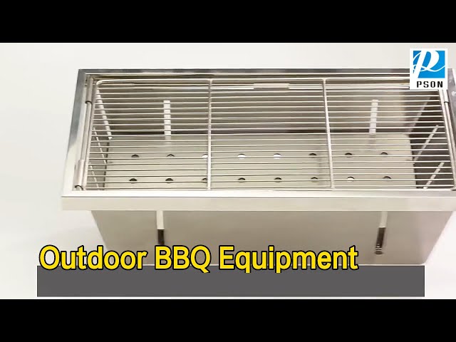 Portable Outdoor BBQ Equipment Grill Stainless Steel Easily Cleaned Automatic Folding