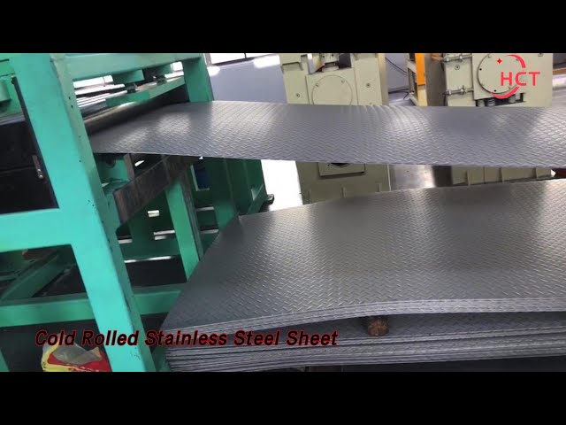 Checked Diamond Cold Rolled Stainless Steel Sheet SUS 304L Embossed