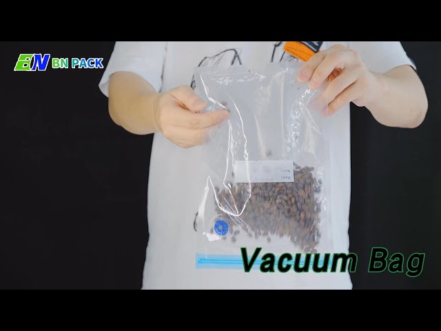 Food Storage Vacuum Bag Packaging 500g Rectangular Transparent With Pump