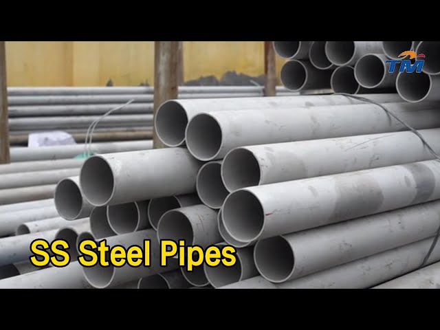 316l SS Steel Pipes Cold Drawn Brushed / Mirror Polished Round Seamless