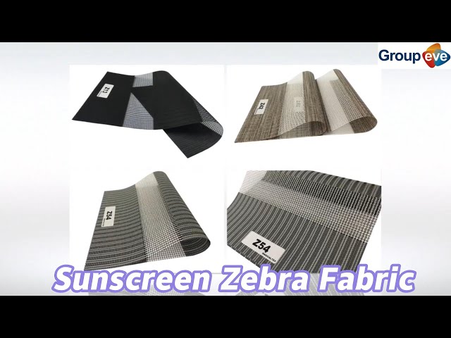Blockout ASTM G21 Sunscreen Zebra Fabric 328 / 330gsm For Coffee Bar
