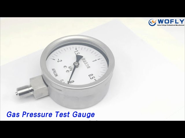 Stainless Steel Gas Pressure Test Gauge Diaphragm Box Low Pressure For Argon Gas