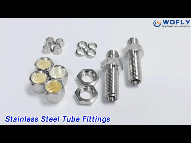 316 304 Stainless Steel Tube Fittings Hydraulic Ferrule Equal Shape Forged
