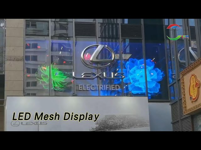Film Type LED Mesh Display P6.5mm Transparent Self Adhesive Outdoor