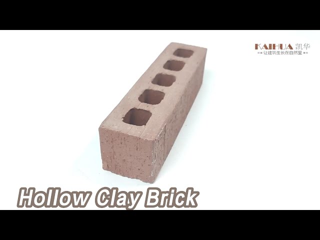 Red Hollow Clay Brick Blocks Five Holes Extruded / Sintered For Building