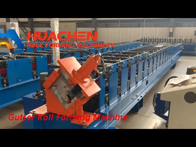 PPGI Gutter Roll Forming Machine 10m/Min 0.3mm Thickness Hydraulic Cutting