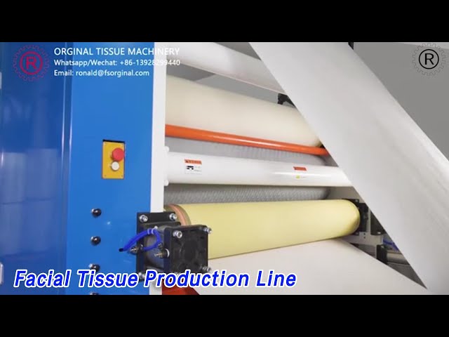 V Fold Facial Tissue Production Line 0.8Mpa Pressure With Lamination