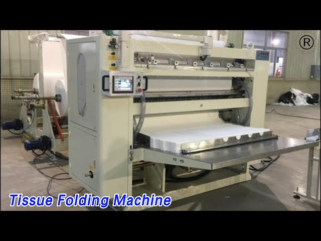 Industrial Tissue Folding Machine V Folded High Speed  PLC Control Steel