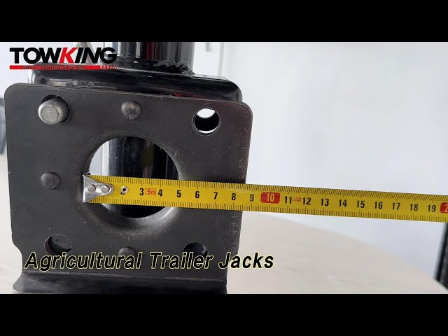 Swivel Agricultural Trailer Jacks 2000lbs Round Tube L Bend Steel