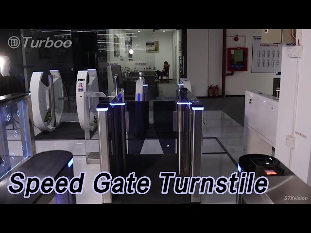 Office Entrance Speed Gate Turnstile Acrylic 35p/m Support RFID Card