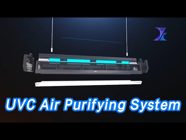 2 In 1 UVC Air Purifying System 254nm 40㎡ Bactericidal For Indoor