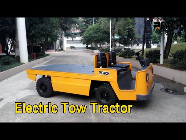 Industrial Electric Tow Tractor 3000kg Load Pneumatic Battery Hydraulic Brake