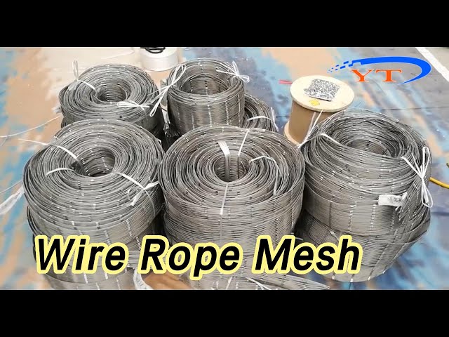 SUS 316 Wire Rope Mesh Inter Woven Type High Tensile For Anti Falling