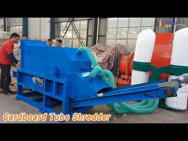 High Efficiency Cardboard Tube Shredder 16.5kw Large Scale For Waste Paper
