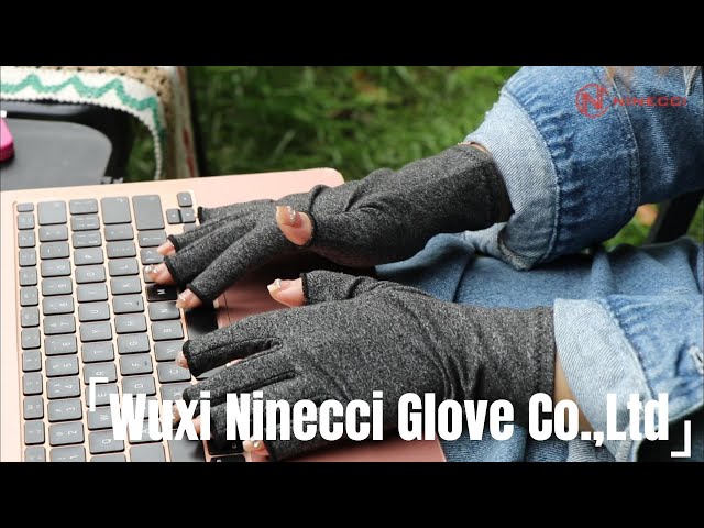 Fingerless Compression Working Hands Gloves Soft Arthritis For Finger Joints Protect