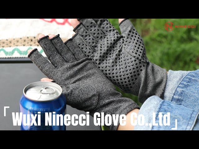 Half Finger Working Hands Gloves Anti - Slip Breathable Gentle Compression