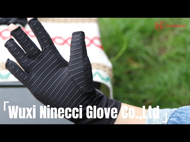 Length Adjustable Fasten Working Hands Gloves Lightweight Nylon Knitted Half Fingerless