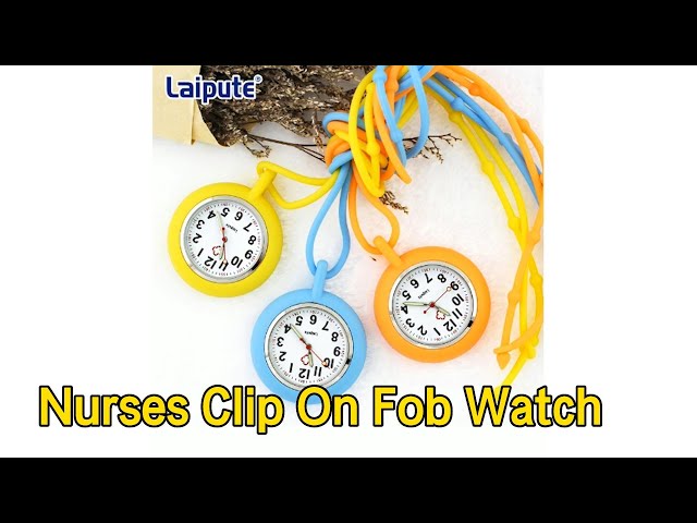 Plexiglass Nurses Clip On Fob Watch Lanyard Silicone Waterproof Adjustable