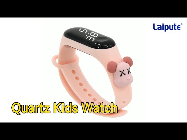 Rectangular Quartz Kids Watch Cartoon Electronic Thermoplastic Silicone Cartoon