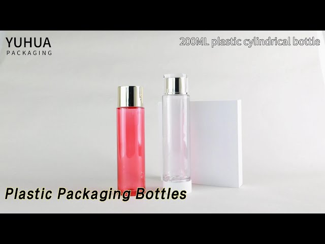 PETG Plastic Packaging Bottles 200ml Silk Screen With Screw Cap