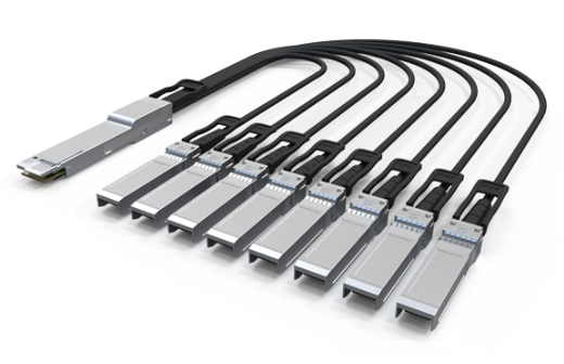 IOS-D#80102-1, iQSFPDD-400G-DAC1M-B8, 400G QSFPDD to 8x56G SFP56 Breakout (Direct Attach Cable) Cables (Passive) 1M 0