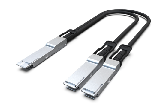 IOS-D#80110-1, iQSFPDD-200G-DAC1M-B2, 200G QSFPDD to 2x100G QSFP28 Breakout DAC(Direct Attach Cable) Cables (Passive) 1M 0