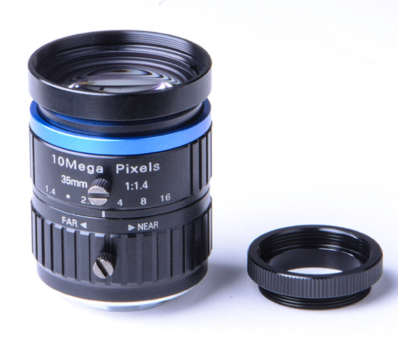 35mm 10MP High Resolution Lens 1/1.8 HD Manual IRIS Focus C Mount For CCTV Camera Industrial Microscope