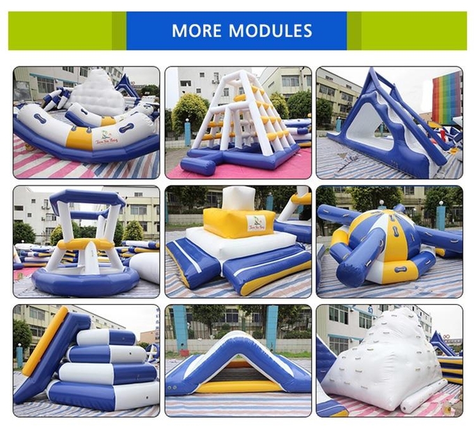 Custom Made Weld Air Sealed Open Water Inflatable Floating Island Park 0