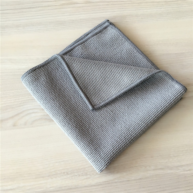 Grey Microfiber Extra Thickness Pearl Cloth Car Cleaning Cloth 400gsm 0