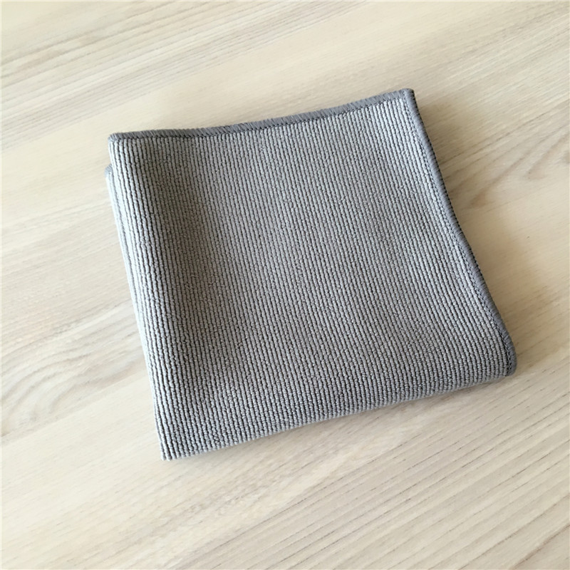 Grey Microfiber Extra Thickness Pearl Cloth Car Cleaning Cloth 400gsm 1