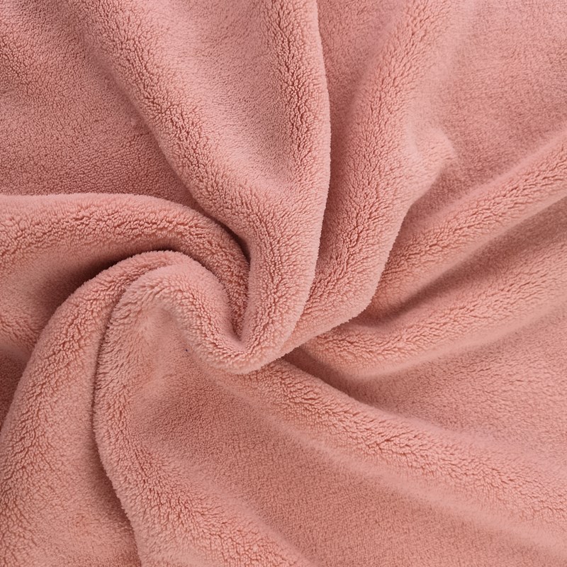 300GSM 80 Polyester 20 Polyamide Microfiber Coral Fleece For Hair Turban 0