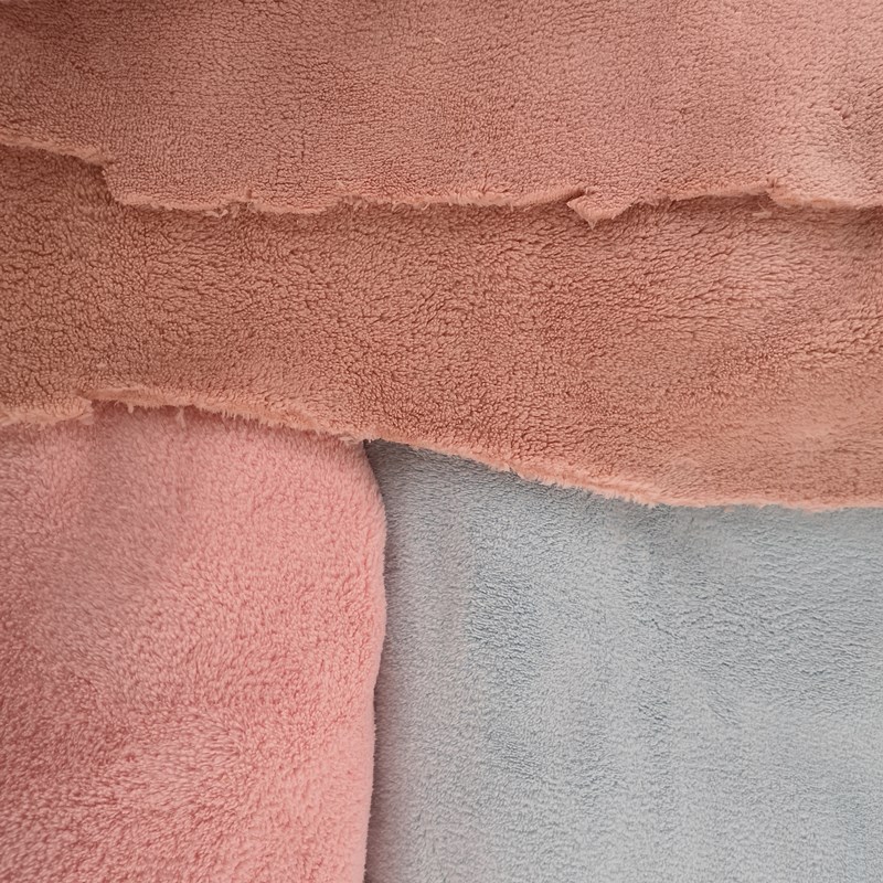 300GSM 80 Polyester 20 Polyamide Microfiber Coral Fleece For Hair Turban 1