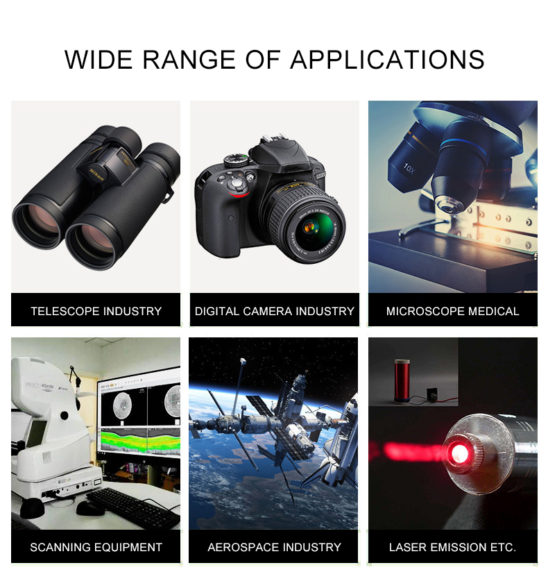 1.5mm to 300mm optical lens design with BK7 dichroic optical filter