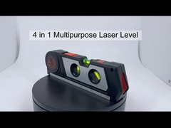4 em 1 Laser Level Multipurpose Cross Line Laser bolha horizontal e régua de nível