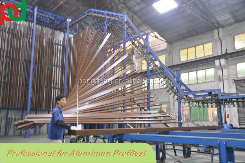 Profil en aluminium de grain en bois pour le buffet