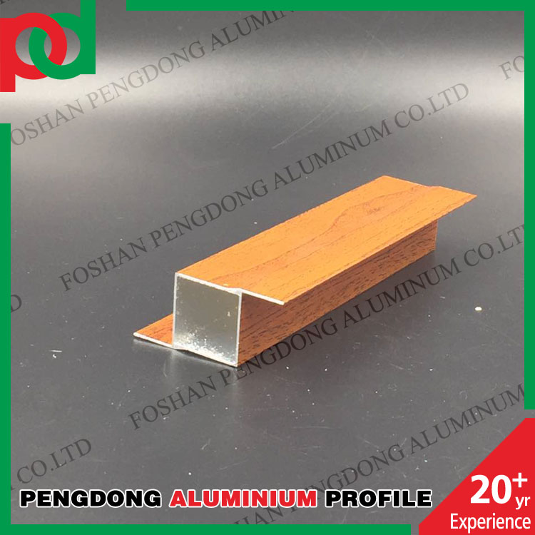 Profil en aluminium de grain en bois pour le buffet