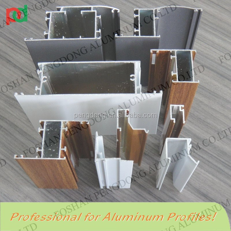 Profil en aluminium de grain en bois pour la fenêtre et la porte