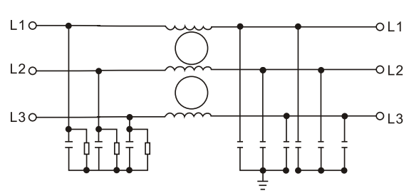 Three-phase power filter EMI Filter DAC6 Series Rated Current 100A-200A 3