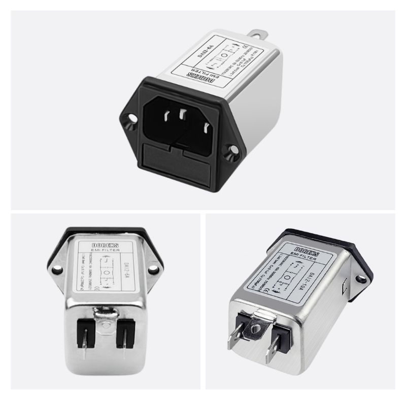 DAI2 Single Phase AC Filters EMI Power Filter IEC Socket Type 8