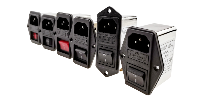 DBI5 IEC Socket Power Filter With Fuse And Switch 1A-10A EMI Line Filter 14