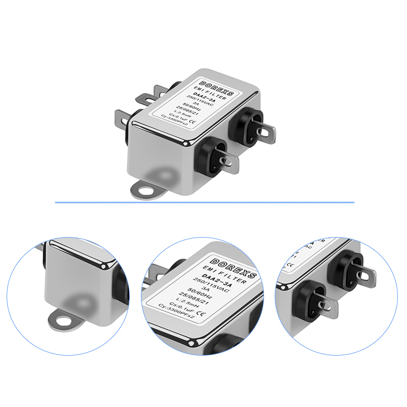 DBA3 Insert EMI Filter 220V 1A 3A 6A Single Phase Universal Series Power Filter 1