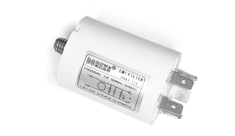 Plastic Housing Power Filter DBA4 Round 250V Single Phase For Household Appliance 1