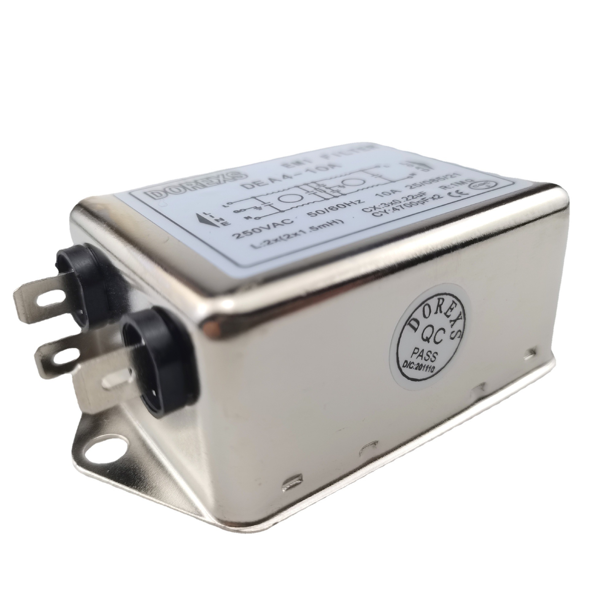 DEA4 Insert Single Phase EMI Filter 1500VDC Line/Line 2