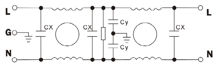DEB1 Series Single Phase EMI Filter 220VAC 3A-20A Power Line Filter 3